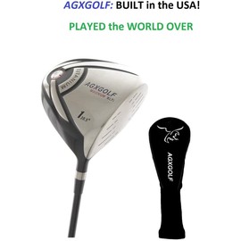 AGXGOLF Magnum Men's Right Hand, Stiff Flex, 2X-Tall Length (+2 inch) XLTi 460cc Titanium Driver with Graphite Shaft