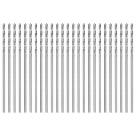 HARFINGTON 25pcs Micro Jobber Twist Drill Bits #69 0.75mm / 0.0295" High Speed Steel HSS Mini Drilling Bit Tool for Stainless Steel Aluminum Wood Plastic