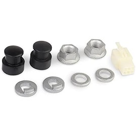 E-Bike Electric for Bicycle Hub Motor Axle M12 Front Lock Nut/Lock Washer / /Nut Cover with 12mm Shaft Hubs Centre Shaft for Replacement of E-Bike Motor Wheels Accessories