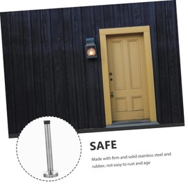 STOBOK Stylish Wall-Mounted Door Stop 15cm Long Stainless Steel Protective Noiseless for Home Office