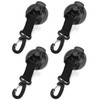 QWORK 4-Piece Suction Cup Camping Set with 4 Hooks, Suction