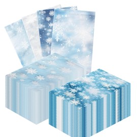 Winter Party Napkins,Snowflake Party Supplies 40pcs Winter Wonderland Cocktail Napkins for Christmas Holiday Bathroom Decor Winter Party Supplies