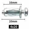 generic Tornillo De 40 Piezas Con Tuerca De Chapa De