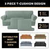 PrinceDeco T Cushion Loveseat Slipcover 3 Pieces Sofa Covers for