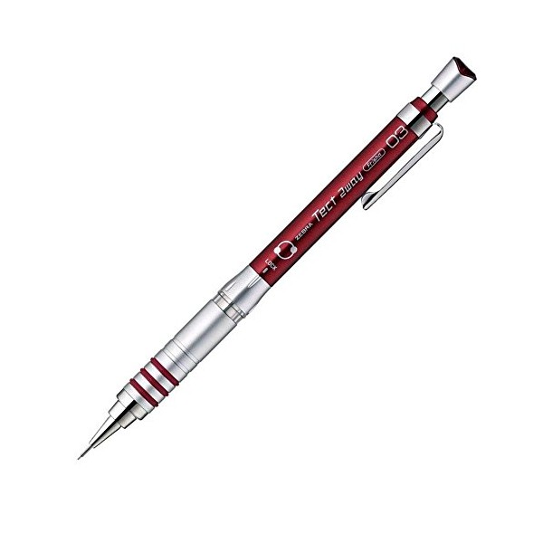 Zebra Mechanical Pencil, Tect 2way, 0.3mm, Red (MAS41-R)