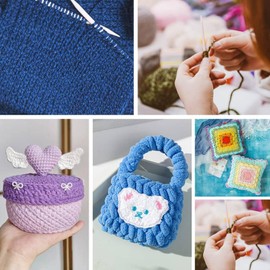 3 Style Wood Knitting Needle Gauge and Ruler, Control Card Knitting Tool for Spinners Yarn Measuring Tools