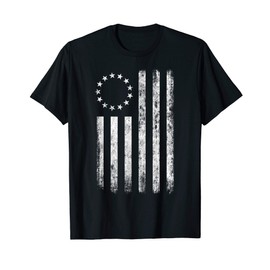 Betsy Ross American Flag Vintage Subdued T-Shirt for Women Men