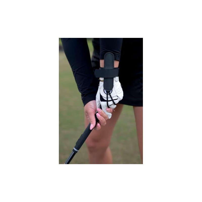 Wrist Over Golf Swing Training Aid (Black, One Size)