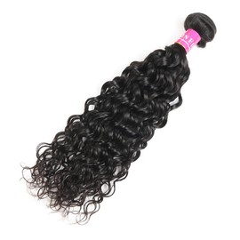 Subella pelo brasileño virgen cabello humano rizos pelo ondulado natural ondulado 1 paquete 7 A sin procesar extensiones de cabello humano 8 – 26 pulgadas, Natural Black Color, 10inch