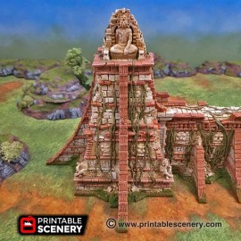 EnderToys Ruined Walls of Eden by Printable Scenery, 3D Printed Tabletop RPG Wargame - 28mm
