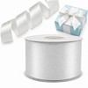 Decoraparty Nastro Bianco 50 mm in Doppio Raso da 25