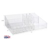STORi Audrey Clear Vanity Makeup Organizer | 15-Compartment Holder for