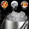 thirei 2L Ice Cube Tray, Stainless Steel Ice Container, with
