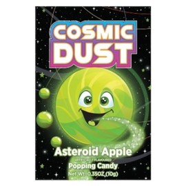 Cosmic Dust Asteroid Apple Popping Candy Mixed Flavours - 10 Packets of 10g - Fun and Exciting Popping Sensation - Great for Parties