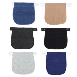 6 Uds Extensor de Pantalones de Maternidad, Tela de Nylon Suave, Extensor de Cintura Ajustable para Embarazo, Pantalones Elásticos para Embarazo