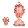 danila-souvenirs Glamorous Style Spring Flowers Easter Egg with Basket of