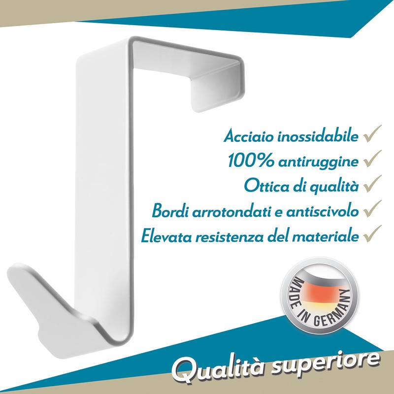 Menz Door Hook XXL Premium White 36 mm IT