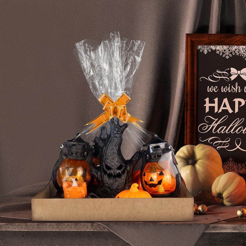 Yeumk Shrink Wrap Bags for Christmas Gift Baskets 18x24 Inches