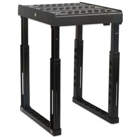 Svartur Adjustable Locker Shelf Organizer – Back to School Essentials Locker Organizer for Girls & Boys – Expandable Height & Width, Stackable, Durable– Fits Most Standard Lockers, Black