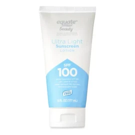 Equate Beauty Protector Solar Ultra Ligero SPF 100 177ml | Protección UVA/UVB | Resistente al Agua | No Graso | Ideal Para Rostro y Cuerpo | Uso Diario