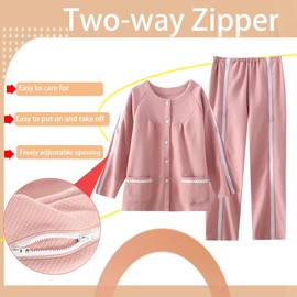 AUSTYLCO Bedridden Patient Clothing for Women,Tear Away Suit,Fully open design warm hospital gown,Hospital Suit for Home Care/Post Surgery/Dialysis/Elderly/Fracture/Disability/Rehab