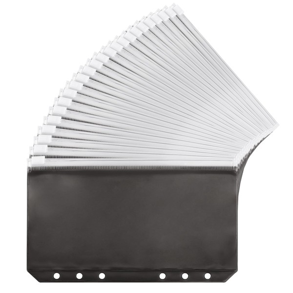 24 Pcs Binder Pocket A6 Size Binder Pockets 6 Holes