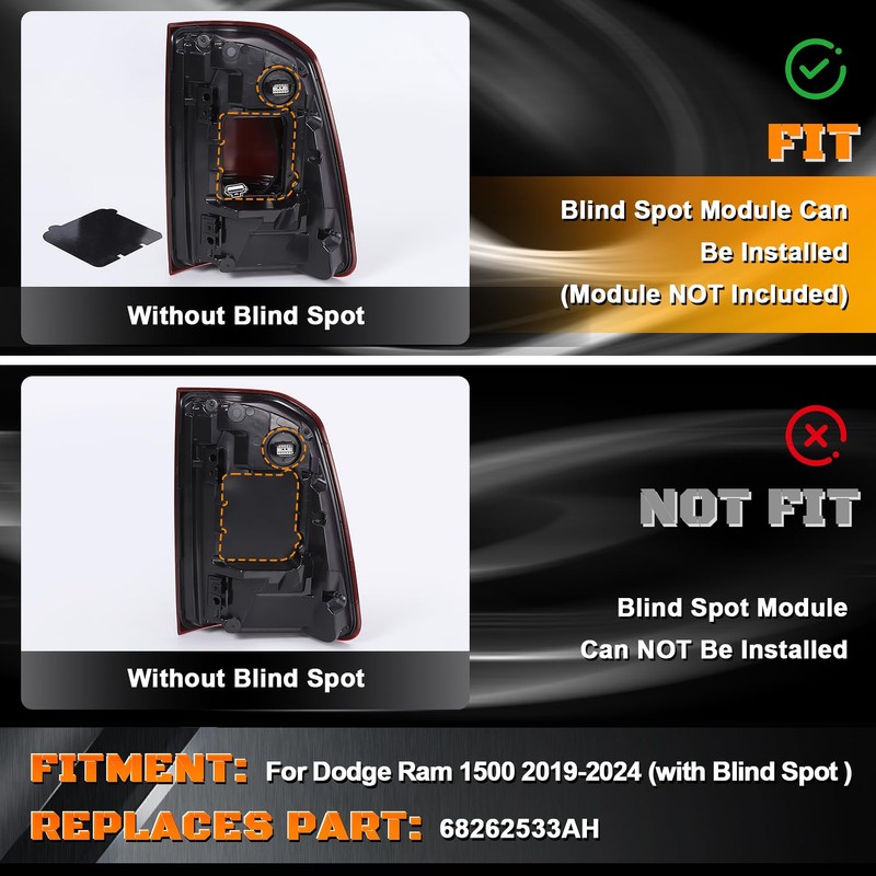 FICOLPO LED Tail Lights for Ram 1500 - Tail Lights