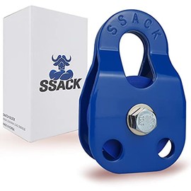 SSACK Snatch Block for Winches Synthetic Rope Snatch Pulley Block Max Load 29,000 lbs (Blue)