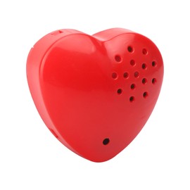 Dictaphone for Cuddly Toy, Soft Toy, 30 Seconds Recording, Recordable Sound Module, Heart-Shaped Voice Recorder, Voice Box for Talking, Toy Accessories, Recorder for Stuffed Toy, DIY (Red)