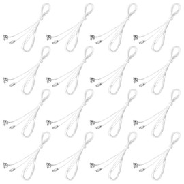 16pcs Ceiling Light String Pull Cord, Cotton and Metal Ceiling Fan Pull Chain Extenders Pull Cord Extension Widely Used Practical Tools for Bedroom Study Room Living Room(White)
