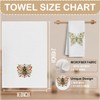 Floral Bee Butterfly Kitchen Towels 16x24 Inch Set of 2