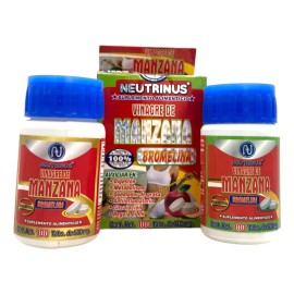 Vinagre De Manzana 200 Tabletas Naturales Sabor Sin Sabor Neutrinus Adicionado Con Biotina cido Flico Vitamina C,B1,B2,B3,B5,B6,A,D,E,K, Mejora Tu... 