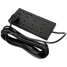 pro elec 14010 5 m 8 Gang Extension Lead - Black