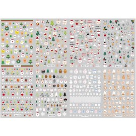 Christmas Nail Stickers for Nail Art 8Sheets Gingerbread Man Elk Santa Claus Snowman Star Xmas Tree Nail Design Stickers Christmas Nail Decals DIY Winter Nail Decoration Supplies for Women