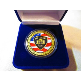 City of San Antonio Police Dept Challenge Coin w/ Presentation Box