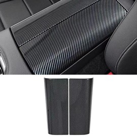 ATNVIDSG Center Armrest Box Cover Console Box Protect Cover Compatible with Mercedes BenzC-Class W206 2022-2024,GLC-Class X254 2023-2024 Carbon Fiber