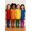 MYSASI Children's Striped Tights Size. 6-8 years. Red and Black.
