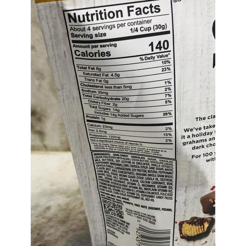 Target Fannie May Peppermint Snack Mix. Marshmallows Coated In Dark