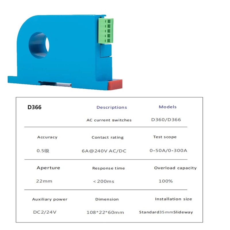 DC Current Sensing Relay Switch 0-300A Amp Sensor Monitoring Relay