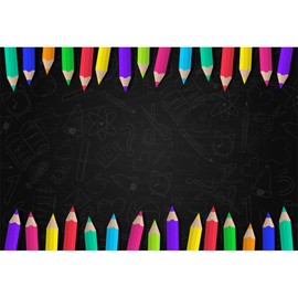 Leyiyi 5x3ft Blackboard Pencil Backdrop Back to School Photography Sessions Kids Child Newborn Baby Shower Birthday Party Photo Background