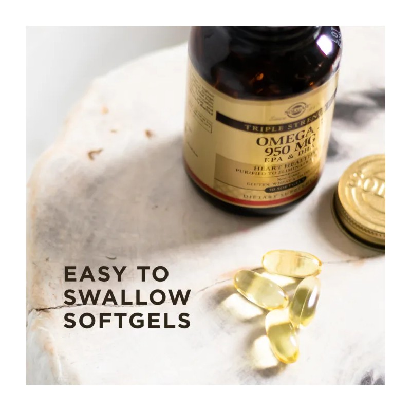 Solgar Omega 3 Triple Strength 950mg 100caps Sabor Sin sabor