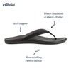 OLUKAI New Women's Ho'Opio Flip Flop Onyx/Onyx 11
