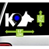 B1128 Blue Dot K-9 German Shepherd Police Dog Decal Sticker