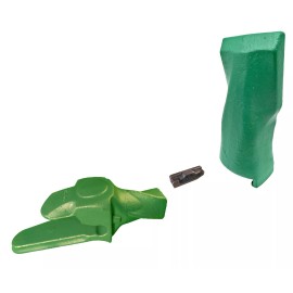 Weld-on Excavator Bucket Shank, Tooth & Pin Combo - 5849-V23 - V23AR Heavy Abrasion Tooth