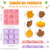 2 Piezas Moldes Silicona de Otoño 3D,18 Cavidades,con Formas de