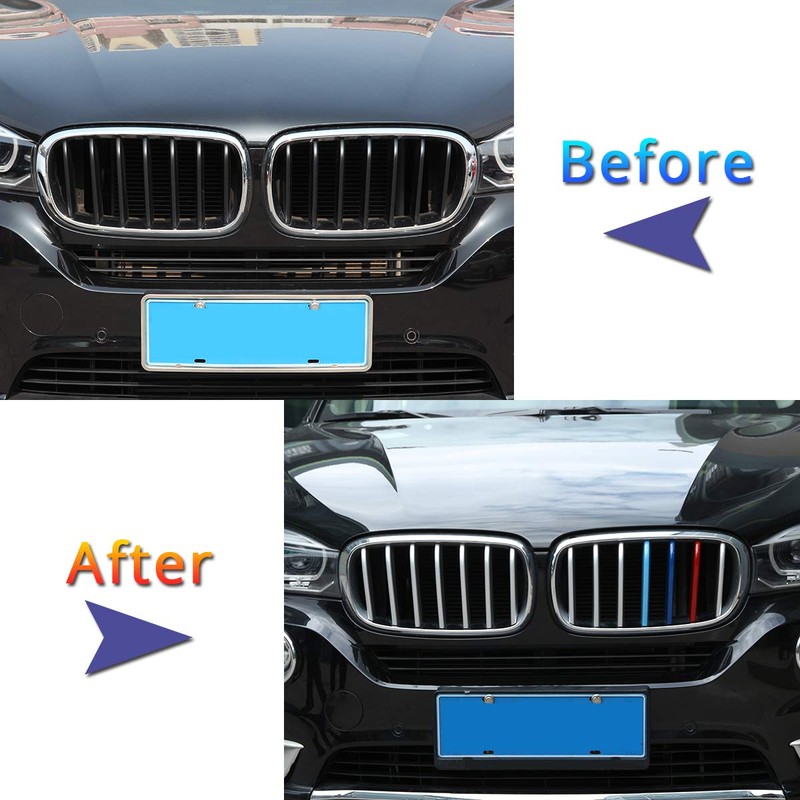 14pcs/set ABS Matte Front Grill Sequins Frame Cover Trim For