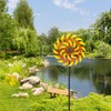 Viveta Wind Spinners for Yard and Garden, Sunflower Metal Wind