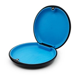 Black Dental Orthodontic Retainer Box Case with Magnetic Closure, Slim Aligner Brace Retainer Case Mouth Guard Denture Holder Case for Braces, Bleaching Trays, False Teeth