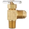 Eaton Weatherhead 330 Brass Needle Valve, Flare Angle, 90 Degree