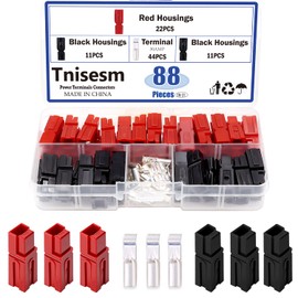 Tnisesm 88Pcs 30AMP Power Connectors, Red Black Quick Disconnect Connect Battery Connector Modular Power Connectors Sets